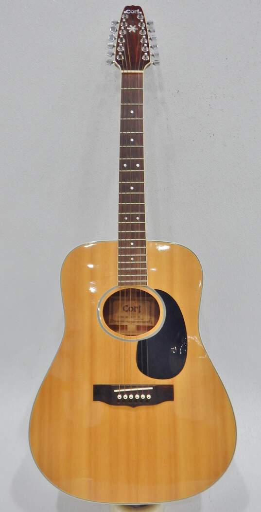 Cort Brand AJ881-12 Model 12-String Wooden Acoustic Guitar w/ Hard Case image number 1