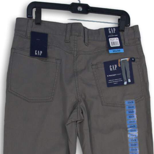 NWT Gap Mens Gray 5-Pocket Design Flat Front Ankle Pants Size 32x30 image number 4