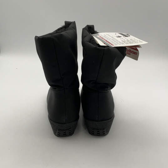 NWT Womens Black Warm Tex Round Toe Moisture Wick Snow Boots Size 11 W image number 2