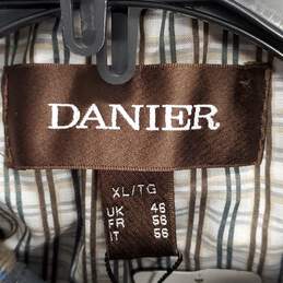 Danier Men Grey Metal Leather Jacket XL