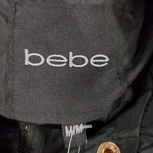 Bebe Women Black Puffer Parka Jacket M NWT image number 3