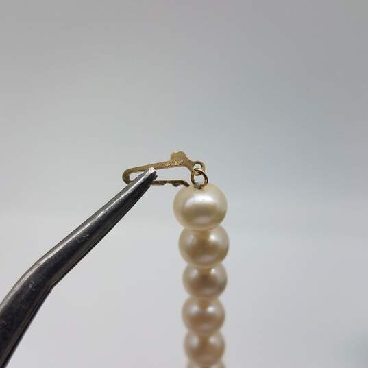 14k Gold Diamond FW Pearl Necklace 31.9g image number 5