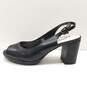 Anne Klein Akmara Black Slingback Peep Toe Heels Women's Size 7.5 image number 2