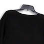NWT Womens Black 3/4 Sleeve Round Neck Pullover Blouse Top Size XL image number 4