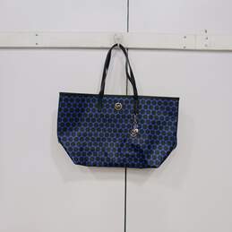 Michael Kors Blue Black Jetset Large purse with keychain