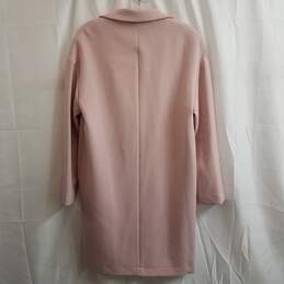 Top Shop Pink Collared Long Coat Size 4 NEW alternative image