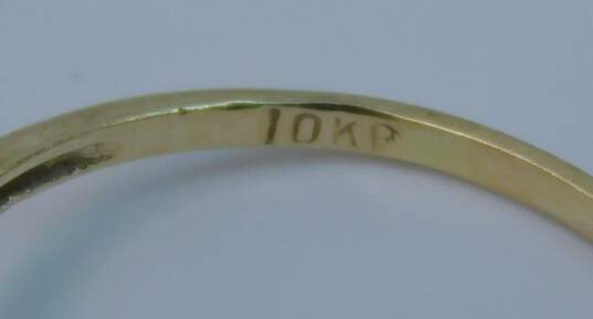 10K Yellow Gold Diamond Accent Ring for Repair 1.6g image number 6