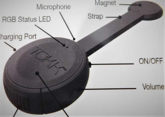 TOKK Smart Wearable Assistant Hands-Free Bluetooth Phone Speaker, Black image number 3