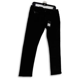 NWT Womens Black Denim Dark Wash Stretch Pockets Skinny Leg Jeans Sz 32/30