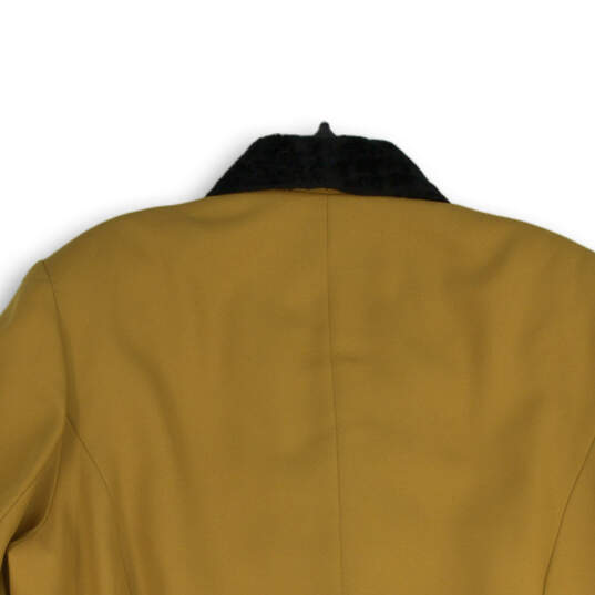 Womens Yellow Shawl Neck Long Sleeve One Button Blazer Size 20W image number 4
