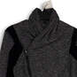 Womens Gray Black Long Sleeve Asymmetrical Full-Zip Activewear Jacket Sz 6 image number 3