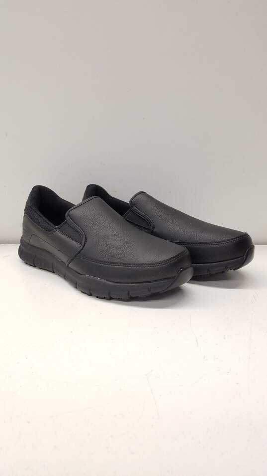 Skechers Work Men's Wide Fit Black Slip On Shoes with Memory Foam Sz. 9 (NIB) image number 3