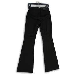 Banana Republic Womens Black Flat Front Pockets Bootcut Leg Dress Pants Size 2 alternative image