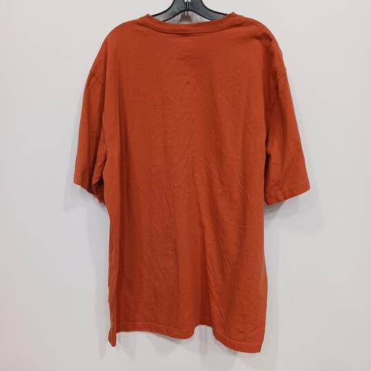 Carhartt Men's Orange Loose Fit T-Shirt Size XL image number 2