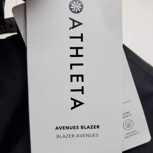 Athleta Avenues Nylon Blend Black Blazer Jacket Women's 12 NWT image number 6