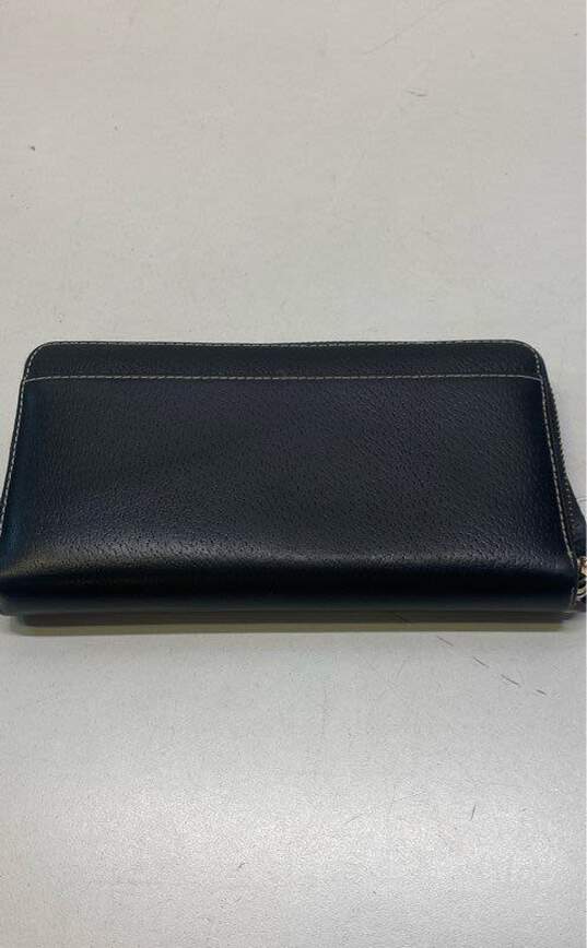 Kate Spade Black Leather Travel Zip Around Envelope Card Wallet image number 2