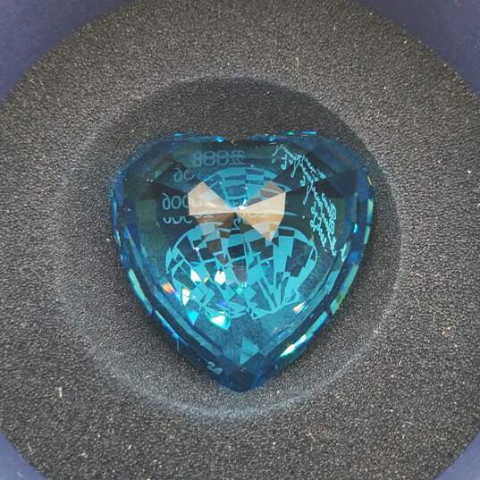 Swarovski Crystal Faceted Heart Paper Weight Crystal Tattoo W/Box 50.4g W / White Paper image number 5