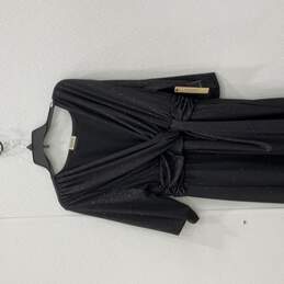 NWT KIYONNA Womens Black Surplice Neck Quarter Sleeve Long Maxi Dress Size 1X alternative image