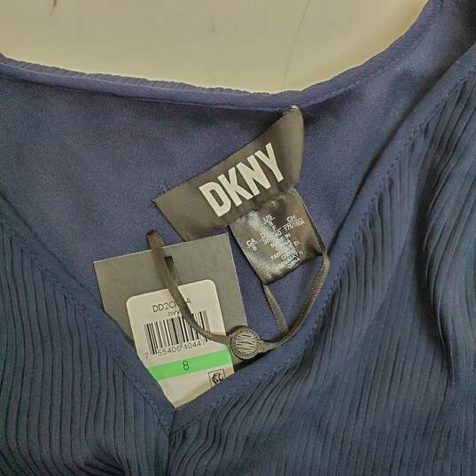 DKNY Navy Sleeveless Dress Women's Size 8 NWT image number 3