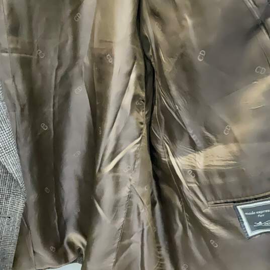 Christian Dior Mens Brown Gray Blazer & Pants 2 Piece Suit Set Size 48L With COA image number 7