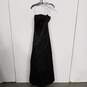 NWT Womens Black Side Drape Brooch Sleeveless Bridesmaid Maxi Dress Size 6 image number 2