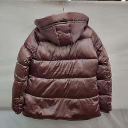 NWT A.N.A WM's Quilted Dust Pink Puffer Hooded Parka Size SM alternative image