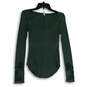 Womens Green Masquerade Cuff Long Sleeve Pullover Blouse Top Size XS image number 1