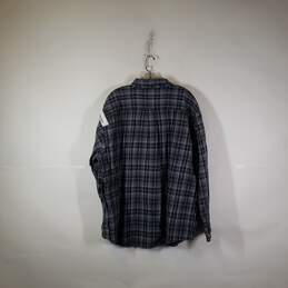Mens Plaid Cotton Long Sleeve Collared Button-Up Shirt Size 2XL alternative image
