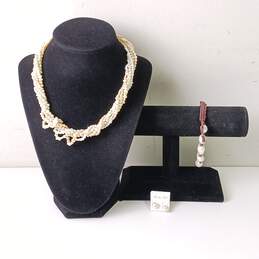 Youthful Warm Tones Pearl Fashion Jewelry Set