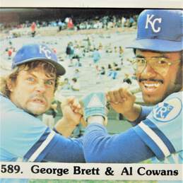 1976 HOF George Brett/Al Cowans SSPC #589 Kansas City Royals alternative image