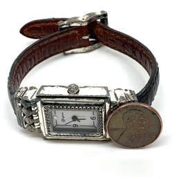 Designer Brighton Hamilton Silver-Tone Square Dial Bracelet Wristwatch alternative image