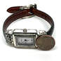 Designer Brighton Hamilton Silver-Tone Square Dial Bracelet Wristwatch image number 2