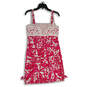 Womens Pink White Sleeveless Back Zip Lobster Coronado Shift Dress Size 6 image number 2