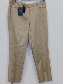 Brooks Brothers 346 Women's Tan Natalie Fit Capri Style Pants Size 8 with Tags