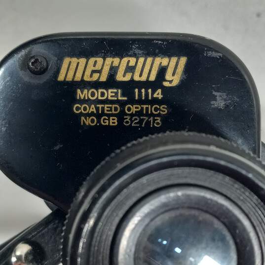 Vintage Mercury 7x35 Extra Wide Angle Fully Coated Optics Binoculars In Case image number 9
