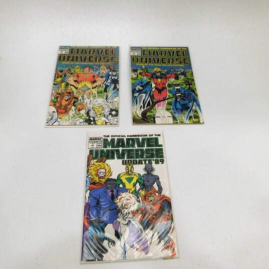 Marvel Copper Age Official Handbook of the Marvel Universe Comic Lot image number 3