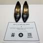 AUTHENTICATED Yves Saint Laurent Black & Silver Leather Pumps Size 36.5 image number 1