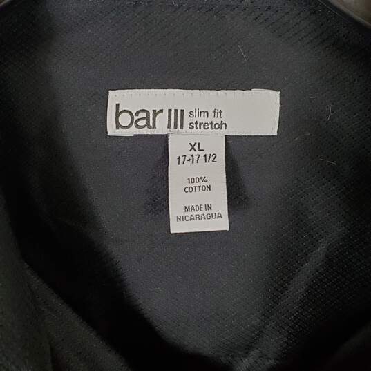 Bar III Men Black Long Sleeve Dress Shirt XL NWT image number 3