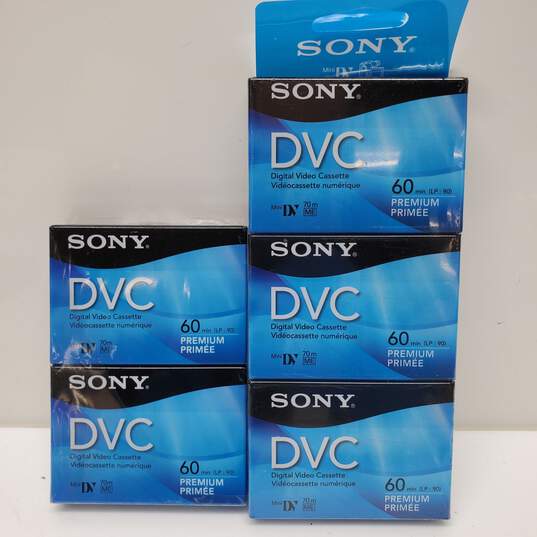 Lot of 6 Mini Digital Video Cassettes SEALED Sony and TDK DVC image number 2