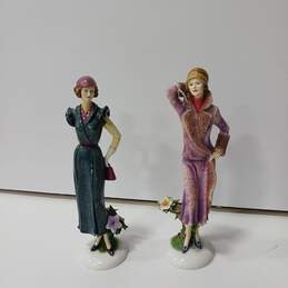 2 Vintage Flapper Era  Figurines of Women