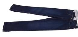 Womens Blue 5 Pocket Design Dark Wash Straight Leg Denim Jeans Size 25 X 32 alternative image
