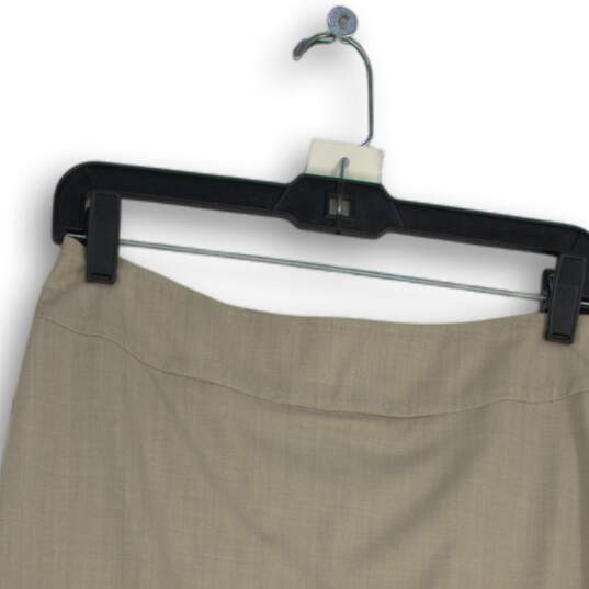 Banana Republic Womens Light Gray Back Zip Straight & Pencil Skirt Size 2 image number 3