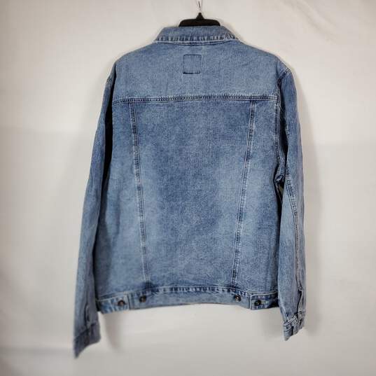 Request Premium Men Light Blue Jean Jacket Medium NWT image number 8