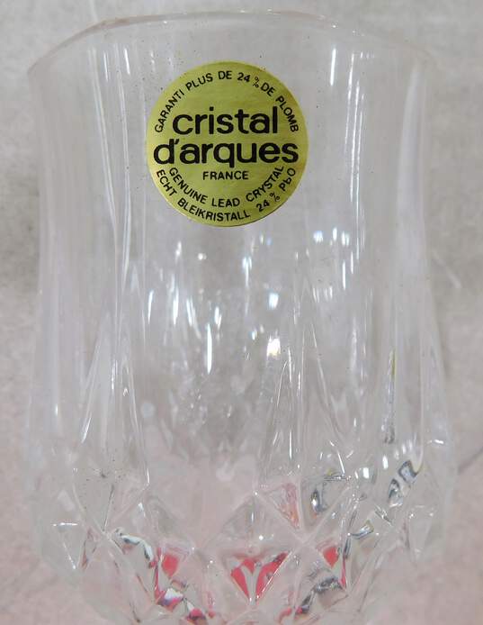 Set of 6 Cristal D' Arques Crystal Stem Wine Glasses IOB image number 4
