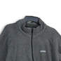 Mens Gray Mock Neck Long Sleeve Full-Zip Fleece Jacket Size 2X image number 3