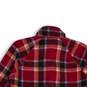 Womens Red Plaid Fleece Long Sleeve Mock Neck 1/4 Zip Pullover Sweater Size M image number 4