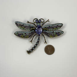 Designer Heidi Daus Trembling Brilliance Crystal Dragonfly Brooch Pin alternative image