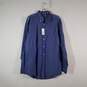 NWT Mens Cotton Striped Long Sleeve Collared Button-Up Shirt Size Large image number 1
