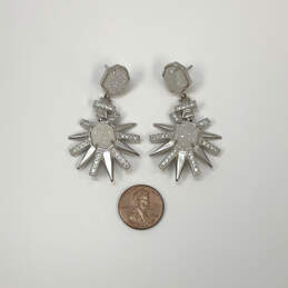 Designer Kendra Scott Silver-Tone Star Shape Dangle Earrings w/ Dust Bag alternative image