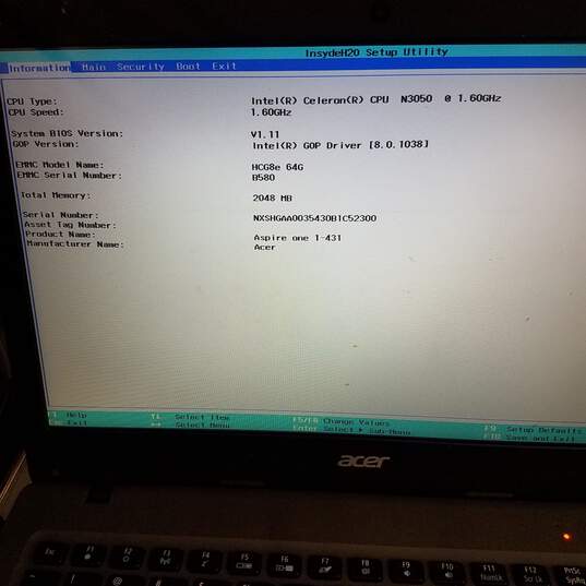 Acer Aspire One Cloudbook 14in Laptop Intel Celeron N3050 CPU 2GB RAM 32GB SSD image number 8
